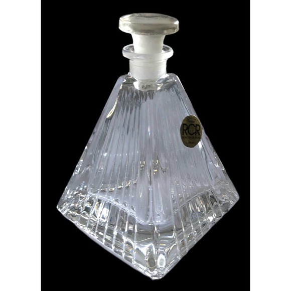 RCR ROYAL CRYSTAL ROCK 5" PYRAMID CRYSTAL PERFUME BOTTLE/STOPPER/SEAL/SALE! - Picture 8 of 10